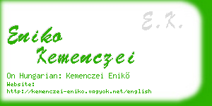eniko kemenczei business card